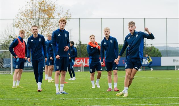 Players of the Ukrainian national team U-21, UAF