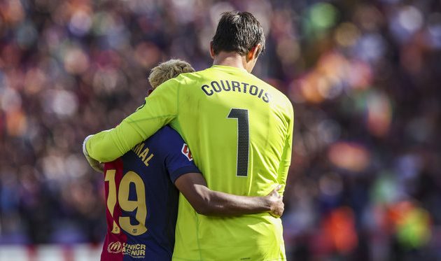 Lamine Yamal and Thibaut Courtois, Getty Images