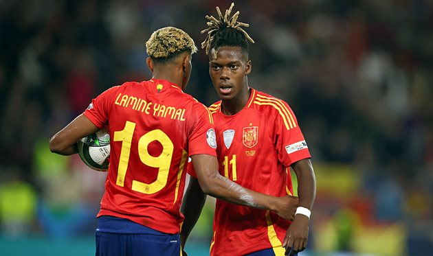 Lamine Yamal and Nico Williams, getty images