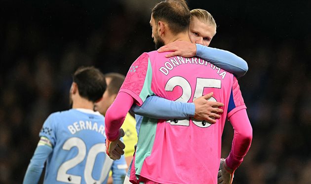 Ерлінг Голанд та Джанлуїджі Доннарумма, getty images