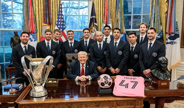 Трамп та Інтер Маямі в Овальному кабінеті, getty images