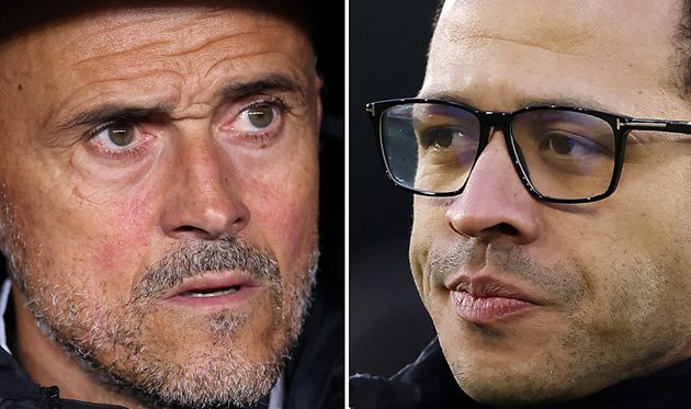 Луїс Енріке та Ліам Росеньйор, Getty Images