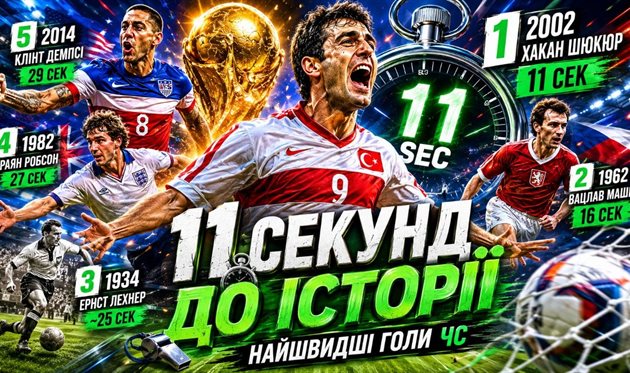 Найшвидші голи в історії чемпіонатів світу