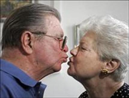 Ференц Пушкаш с женой Эрезебет