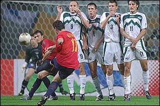 Чм-2002: словенцы в стенке, у мяча Сеск, фото ВВС