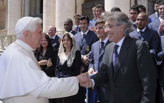 Моратти с Папой, Reuters