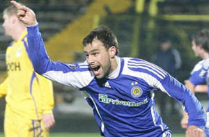 Горан после памятного гола в ворота Металлиста, фото ФК Динамо Киев