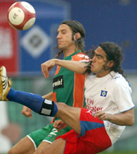 Хуан Пабло Сорин (справа) в строю и готов сыграть, kicker.de